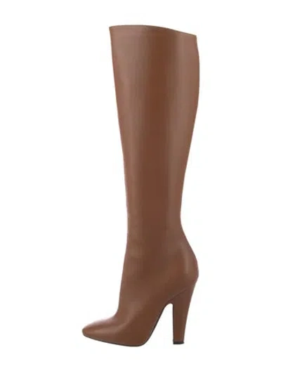 Pre-owned Saint Laurent Leather Boots In Brown