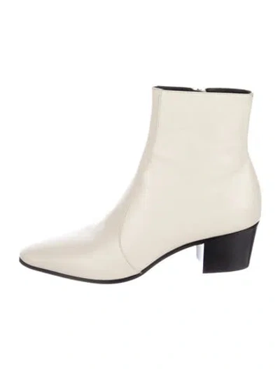 Pre-owned Saint Laurent Leather Boots In Neutral