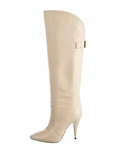 Pre-owned Saint Laurent Leather Boots In Neutral