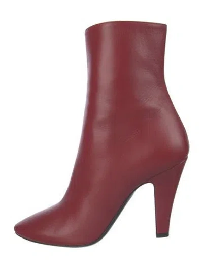 Pre-owned Saint Laurent Leather Boots In Red