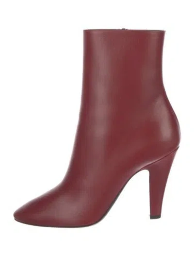 Pre-owned Saint Laurent Leather Boots In Red