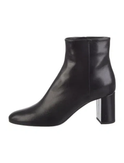 Pre-owned Saint Laurent Leather Boots W/ Tags In Black