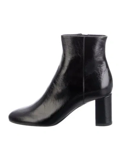 Pre-owned Saint Laurent Leather Boots W/ Tags In Black