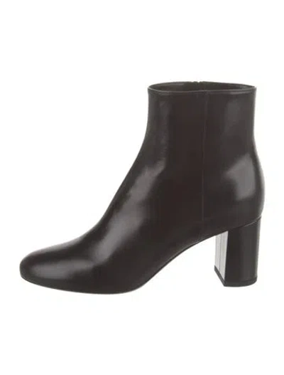 Pre-owned Saint Laurent Leather Boots W/ Tags In Black
