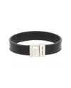 Saint Laurent Leather Bracelet In Black