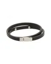 Saint Laurent Leather Bracelet In Black