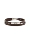 Saint Laurent Leather Bracelet In Brown