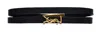 Saint Laurent Leather Bracelet That Wraps Twice In Black