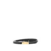 Saint Laurent Leather Bracelet With Cassandre Logo In Black