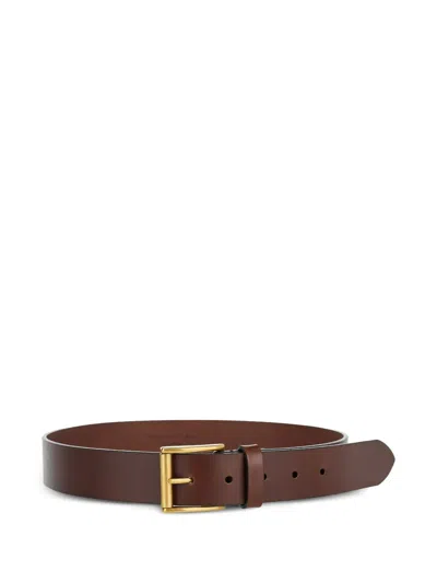 SAINT LAURENT LEATHER BUCKLE BELT