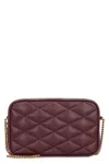 Saint Laurent Quilted Leather Camera Bag Small Leather Goods Bordeaux In Burgundy