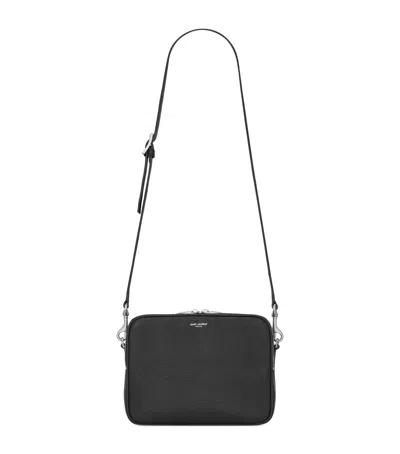 Saint Laurent Leather Camera Cross-body Bag In Black