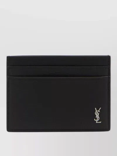 Saint Laurent Monogram Card Holder In Black