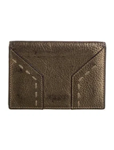 Pre-owned Saint Laurent Leather Card Holder