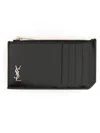Saint Laurent Fragments Tiny Cassandre Wallets Black In Brown
