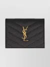 Saint Laurent Portacarte Cassandre In Leather In Black
