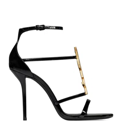 SAINT LAURENT LEATHER CASSANDRA SANDALS 110