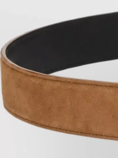 Saint Laurent Leather Cassandre Belt