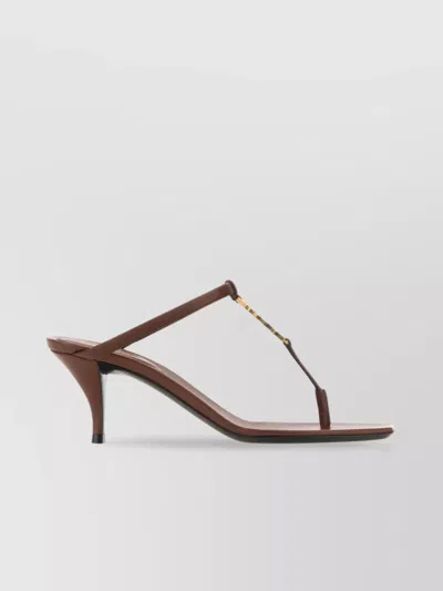 Saint Laurent Sandals In Brown