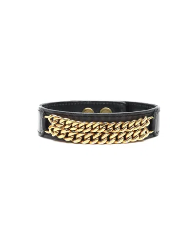 Saint Laurent Leather Chain Bracelet In Multi