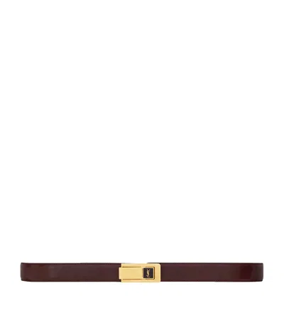 Saint Laurent Leather Charniere Belt In Pink
