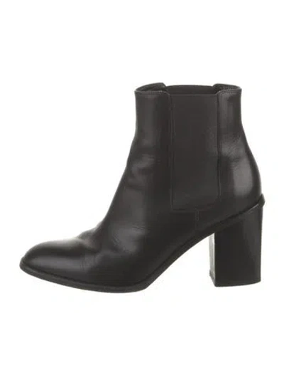 Pre-owned Saint Laurent Leather Chelsea Boots In Black