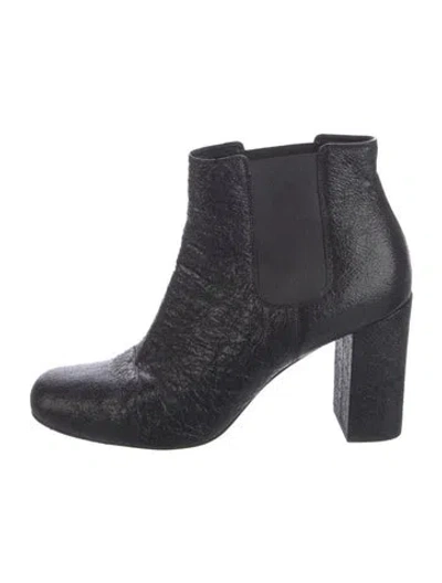 Pre-owned Saint Laurent Leather Chelsea Boots In Black