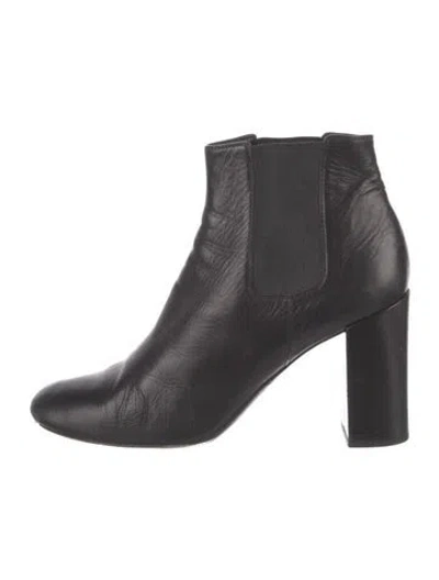 Pre-owned Saint Laurent Leather Chelsea Boots In Black