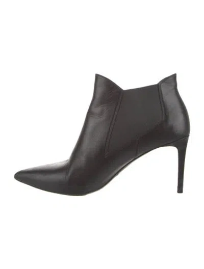 Pre-owned Saint Laurent Leather Chelsea Boots In Black
