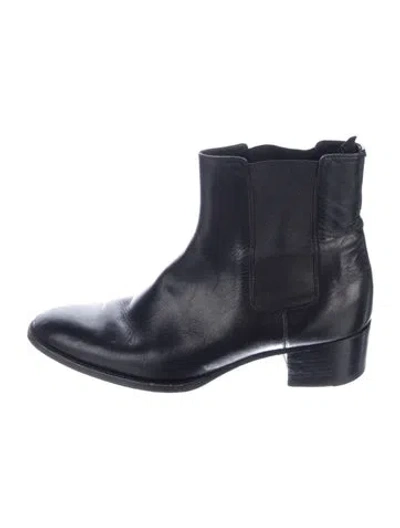Pre-owned Saint Laurent Leather Chelsea Boots In Blue