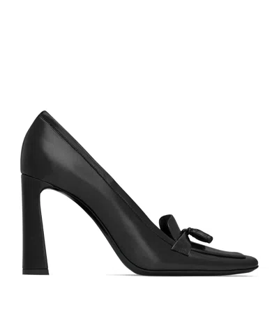Saint Laurent Chloé 90 Tasseled Leather Pumps In Black