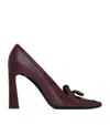 Saint Laurent Chloe 90 Leather Loafer Pumps In Pink