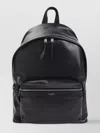 Saint Laurent Leather City Backpack Silver Hardware
