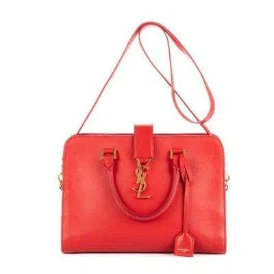 Pre-owned Saint Laurent Leather Classic Cabas Null In Red