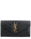 Saint Laurent Black Leather Wallet