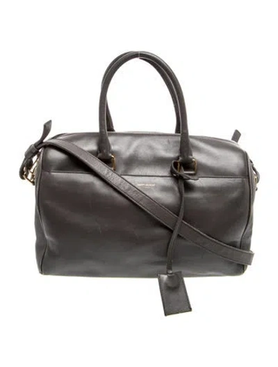 Pre-owned Saint Laurent Leather Classic Tote In Grey