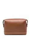 Saint Laurent Leather Clutch Bag In Brown