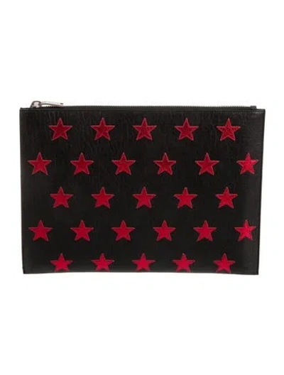 Pre-owned Saint Laurent Leather Clutch In Black