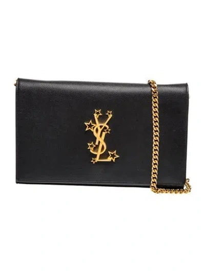 Pre-owned Saint Laurent Leather Clutch In Black