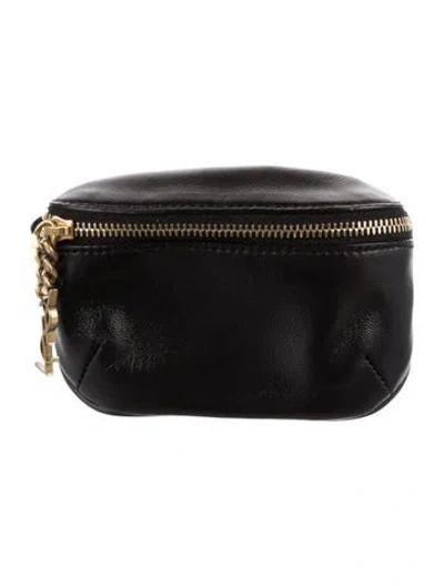 Pre-owned Saint Laurent Leather Clutch In Black