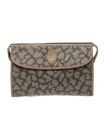 Pre-owned Saint Laurent Leather Clutch In Brown