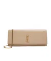 Saint Laurent Kate Chain Wallet In Brown
