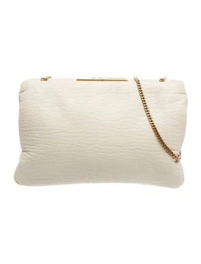Pre-owned Saint Laurent Leather Clutch Small 2024 In Neutrals