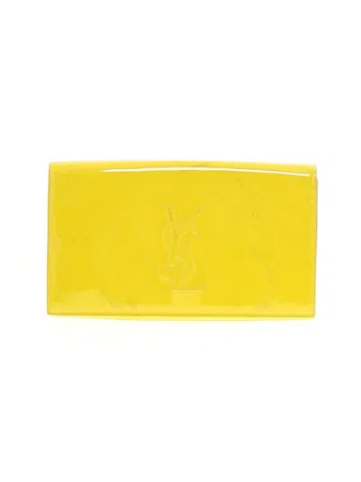 Pre-owned Saint Laurent Leather Clutch In Yellow