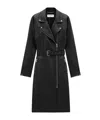Saint Laurent Midi-length Zipped Biker Jacket In Black