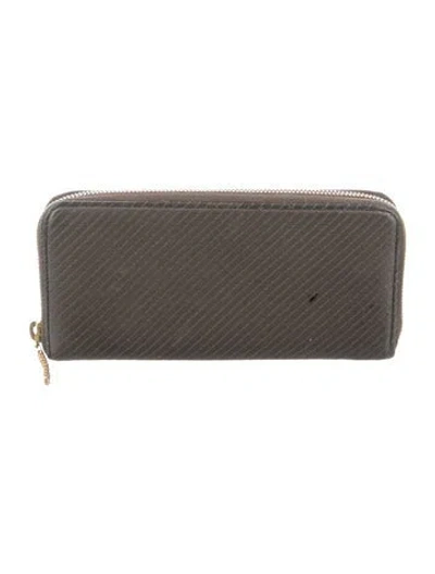 Pre-owned Saint Laurent Leather Continental Wallet In Neutral