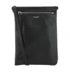 Saint Laurent Leather Crossbody Bag In Black