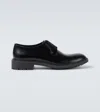 Saint Laurent Leather Derby Shoes In Noir
