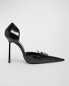 Saint Laurent Leather D'orsay Loafer Pumps In Noir