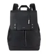 Saint Laurent Leather Drawstring Backpack In Black